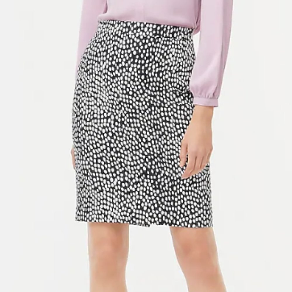J Crew Factory: Printed Basketweave Pencil Skirt
